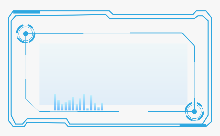 Technology Border Blue Future Png And Vector Image - Transparent Technology Border, Png Download, Free Download