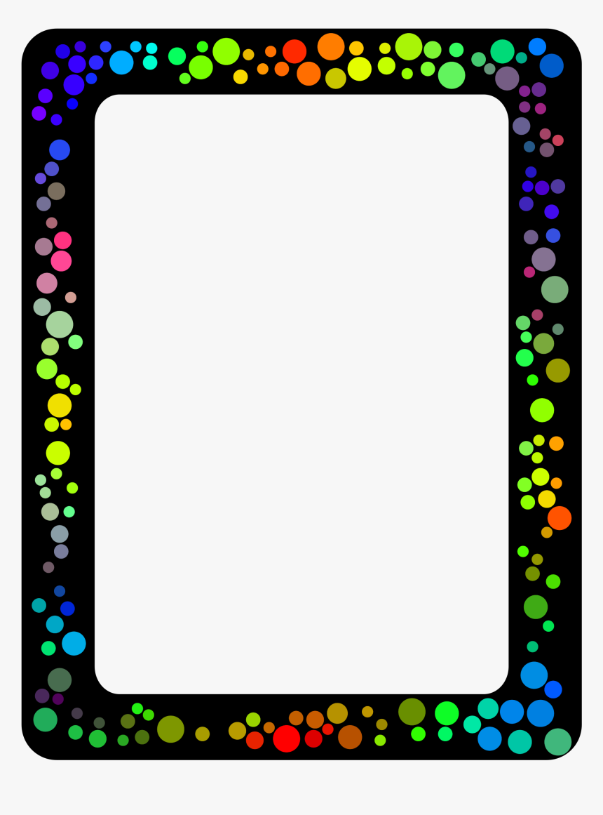 Clip Art Colorful Borders Png - Polka Dots Border Design, Transparent Png, Free Download