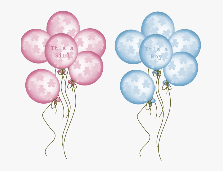 Transparent Globos Azules Png - Baby Shower Niña, Png Download, Free Download