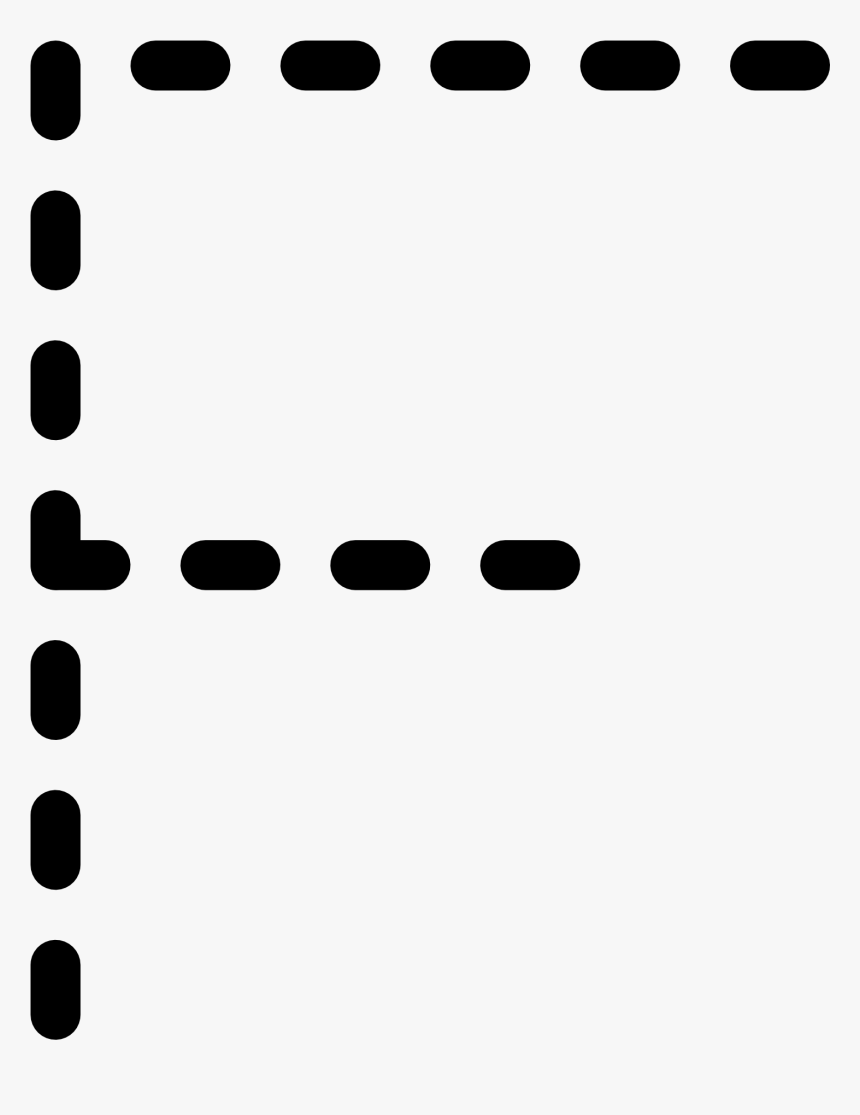 Transparent Dashed Line Clipart - Letter F To Trace, HD Png Download, Free Download