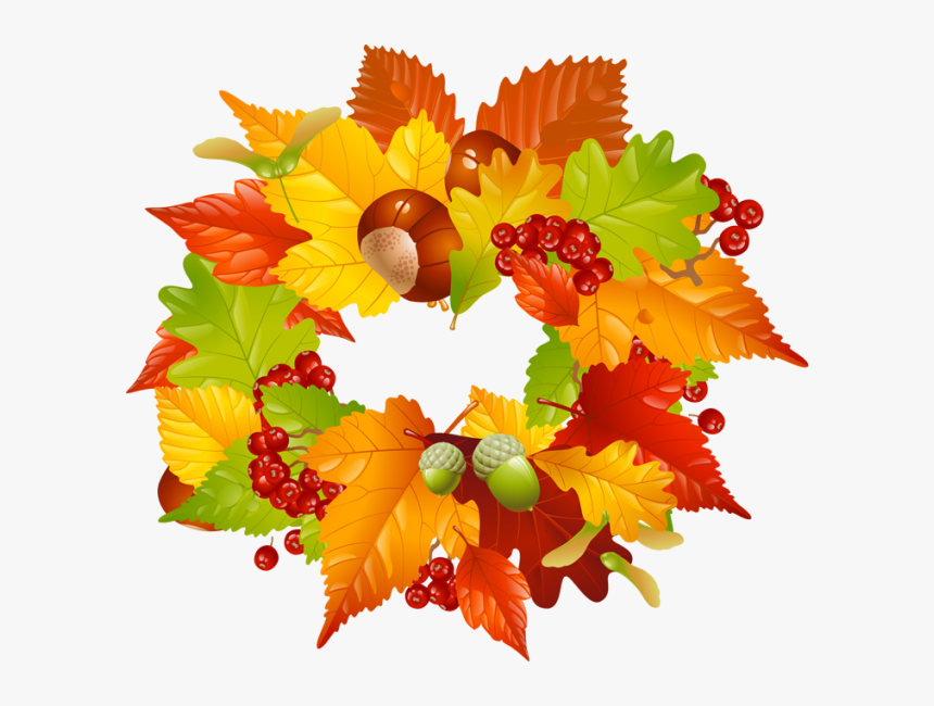 Colorful Clip Art For - Thanksgiving Wreath Clip Art, HD Png Download, Free Download