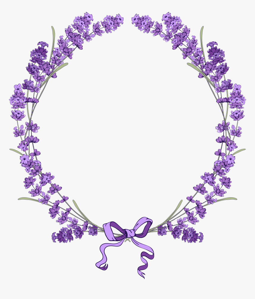 Lavender Clipart Printable - Lavender Flower Frame Png, Transparent Png, Free Download