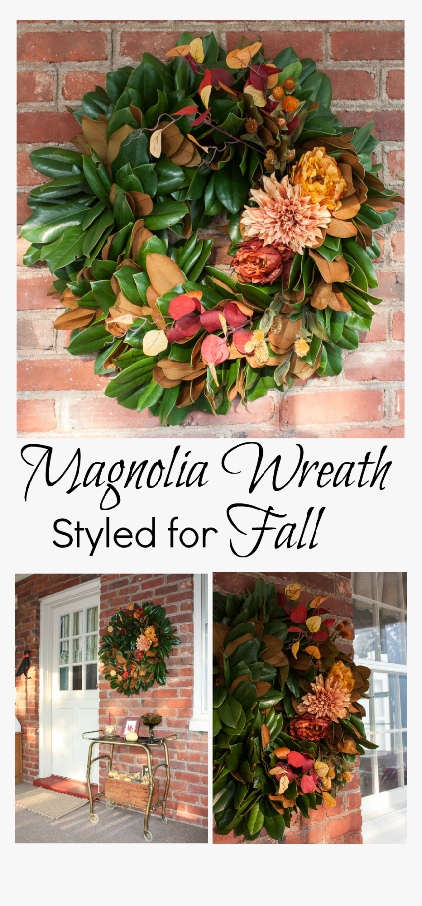 Fall Magnolia Wreath, HD Png Download, Free Download