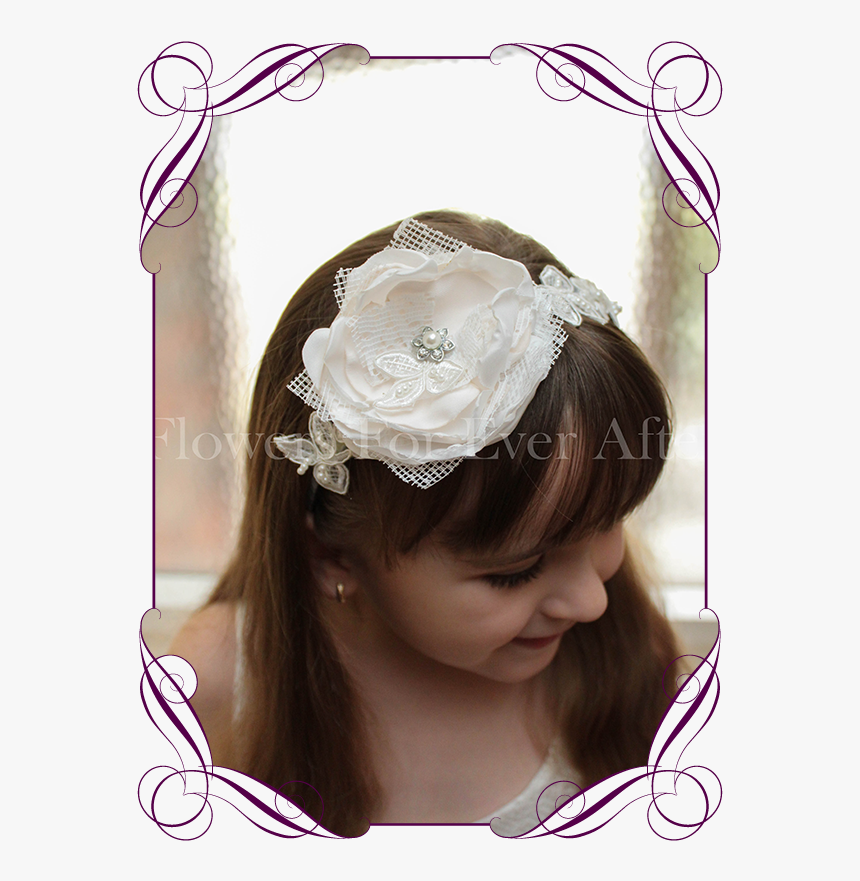 A Sweet Girls Flower And Lace Headband Perfect For - Price Of Artificial Boutonniere, HD Png Download, Free Download