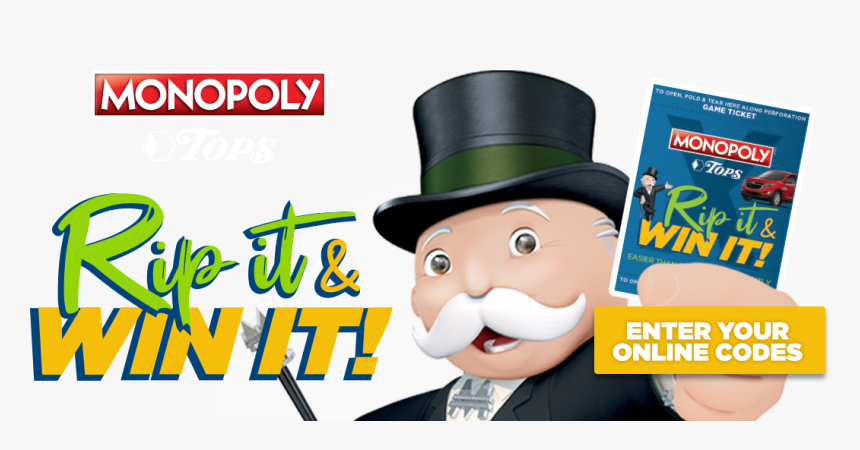 Monopoly Rip & Win - Monopoly Game Topsmarkets Com Monopoly, HD Png Download, Free Download