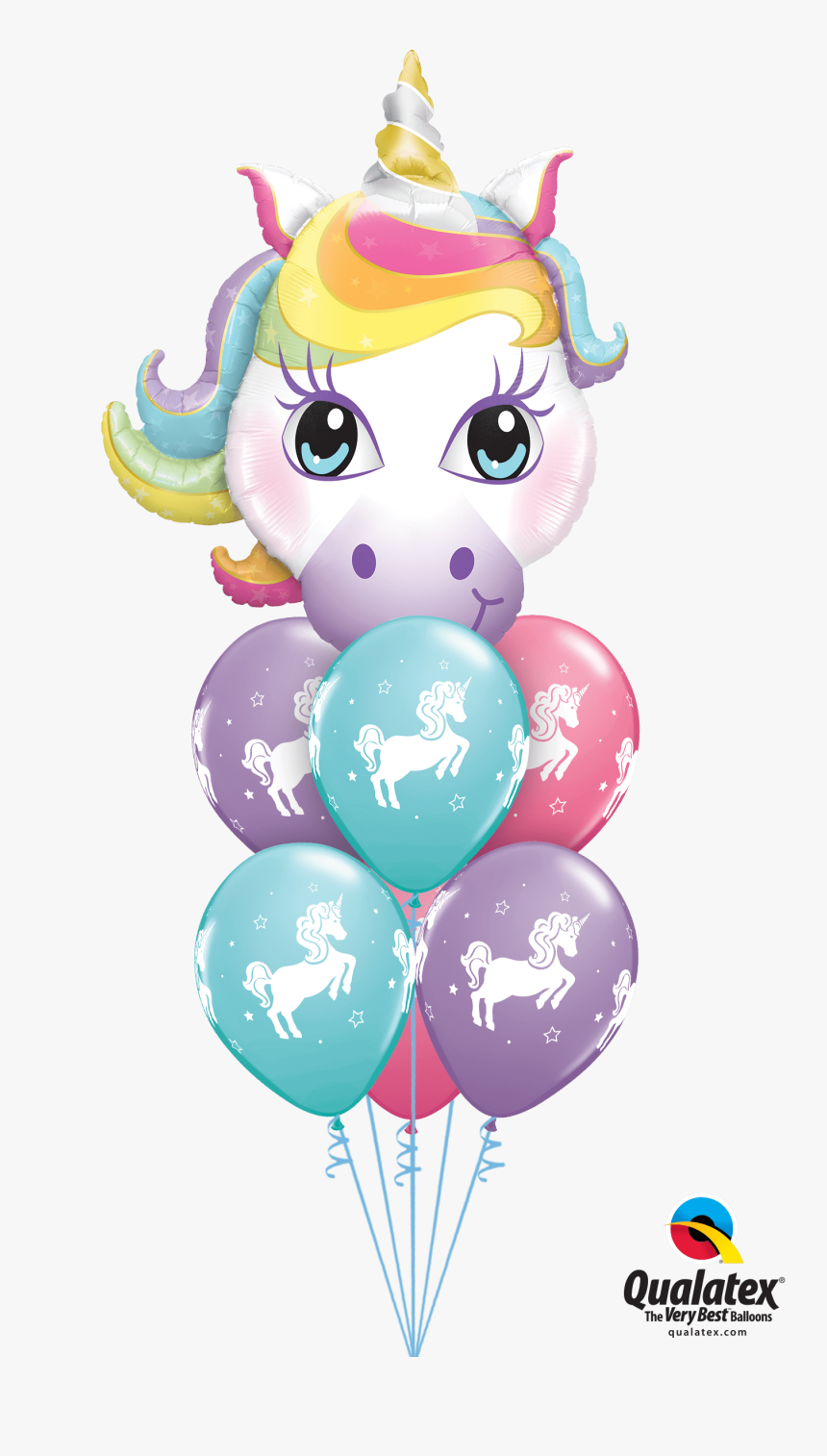 6 Balloon Unicorn Bouquet, HD Png Download, Free Download