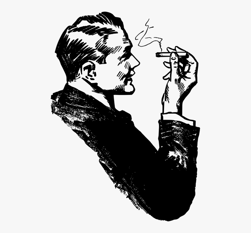 Cigarette Happy Man - Smoker Png, Transparent Png, Free Download