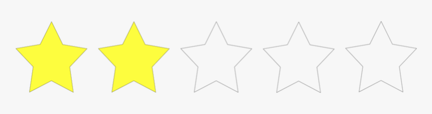 Two Star Rating Png, Transparent Png, Free Download