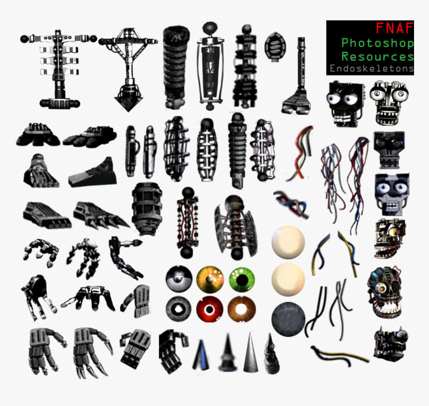 Fnaf Photoshop Resources - Partes De Animatronicos Fnaf, HD Png Download, Free Download