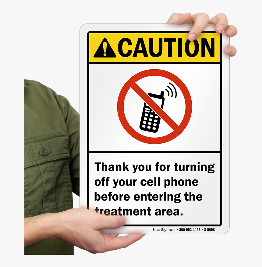 Thank You For Turning Off Your Cell Phone Sign - Caution Floor Slippery When Wet Sign, HD Png Download, Free Download