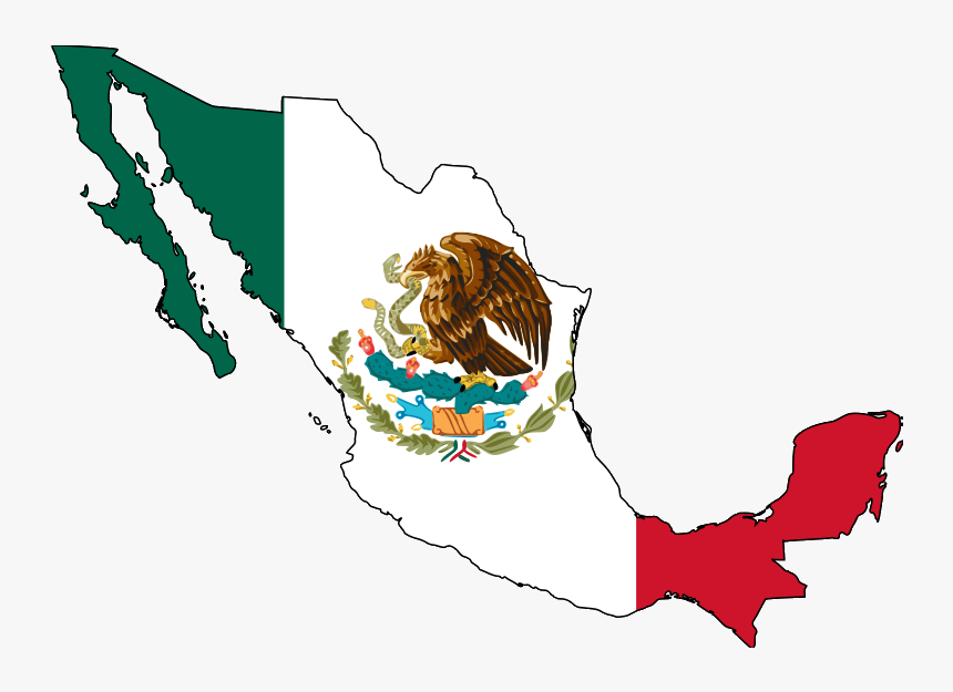 Mexico Map With Flag, HD Png Download, Free Download