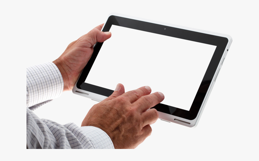 Hands Holding Tablet Png, Transparent Png, Free Download