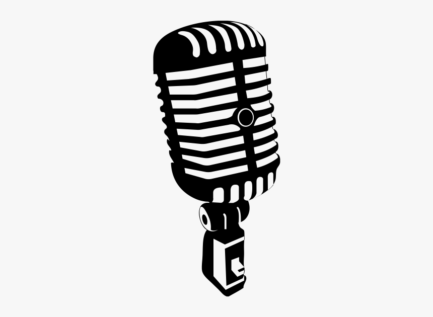 Old School Microphone Silhouette, HD Png Download, Free Download