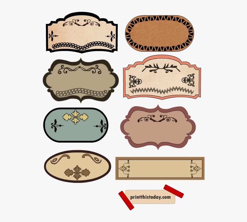 Transparent Fancy Label Png - Label Template Png Vintage, Png Download, Free Download