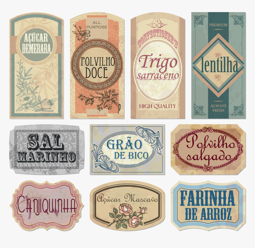 Clip Art O Blog Da Mari - Vintage Labels Free Vector, HD Png Download, Free Download