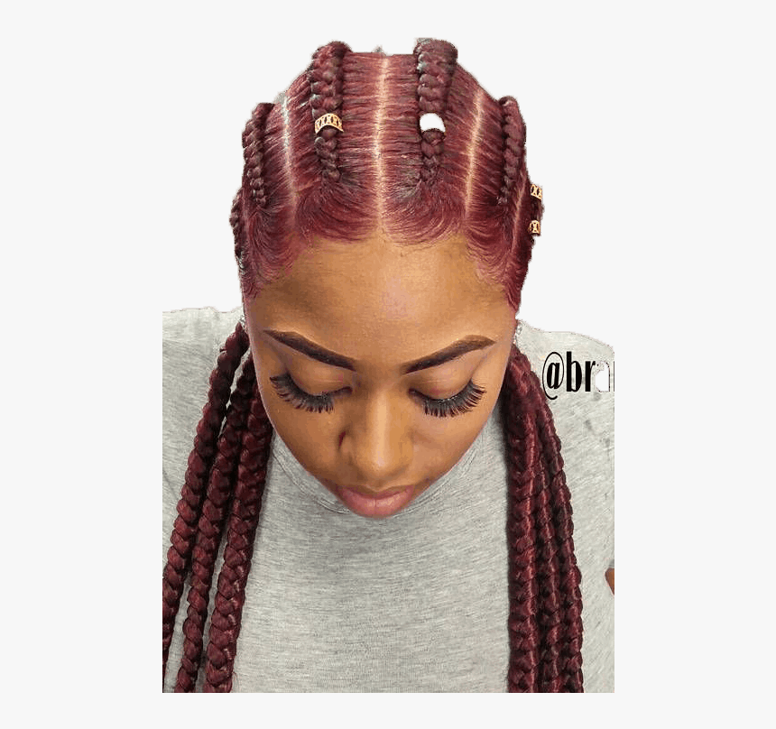 Straight Back Braiding Styles - All Back Braid Styles, HD Png Download, Free Download