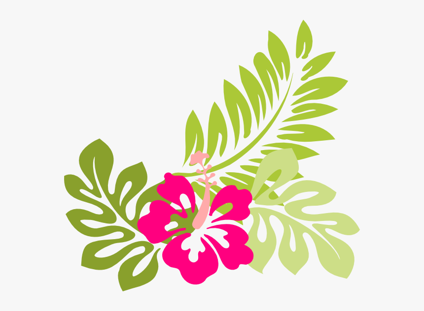 Cartoon Hawaiian Flower - Hibiscus Clip Art, HD Png Download, Free Download