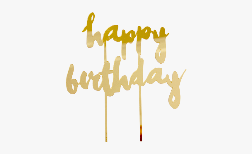 Happy Birthday In Gold Png, Transparent Png, Free Download