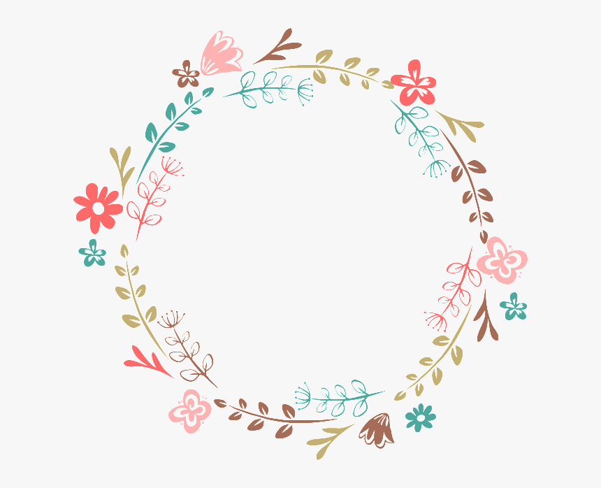 Transparent Cartoon Flowers - Flower Wreath Clipart Transparent, HD Png Download, Free Download