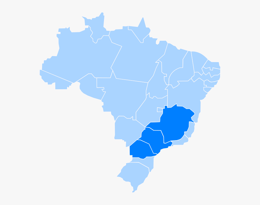 Brazil Blue Map, HD Png Download, Free Download