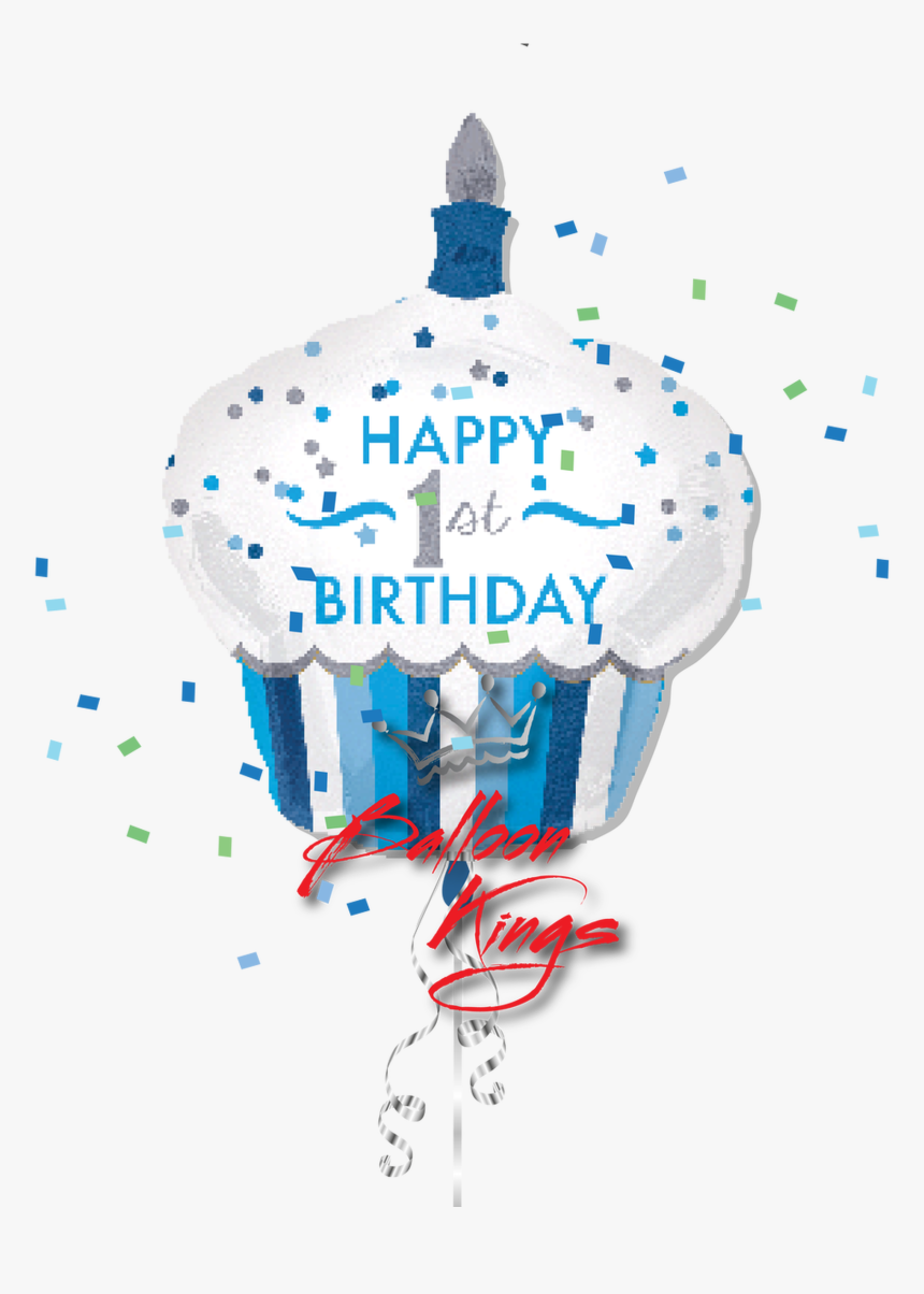 1st Birthday Cupcake Boy - 1st Birthday Boy Png, Transparent Png, Free Download