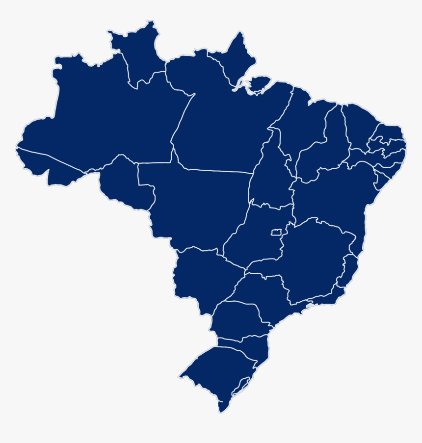 Blue Brazil Map Png, Transparent Png, Free Download