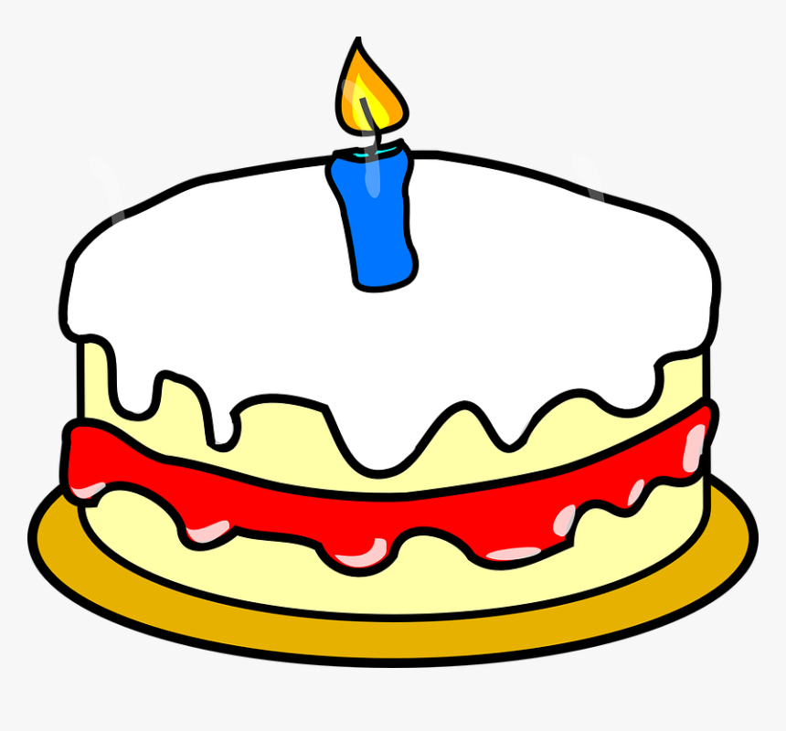 First Birthday, Cake, Candle, Celebration, Party, Food - Cake Cliparts, HD Png Download, Free Download