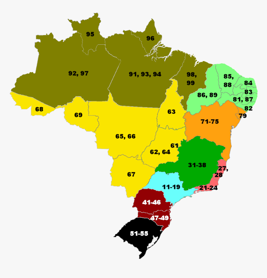 Brazil Area Code Ranges - Literacy Rate In Brazil, HD Png Download, Free Download