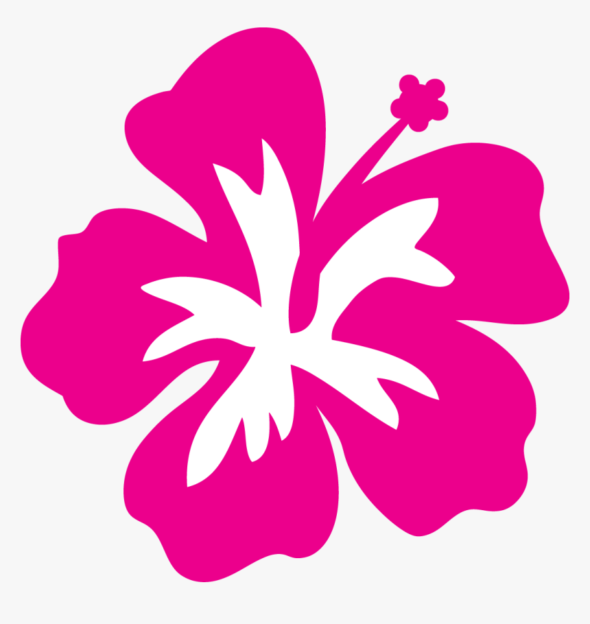 Pink Flower Cartoon - Hibiscus Flower Clip Art, HD Png Download, Free Download