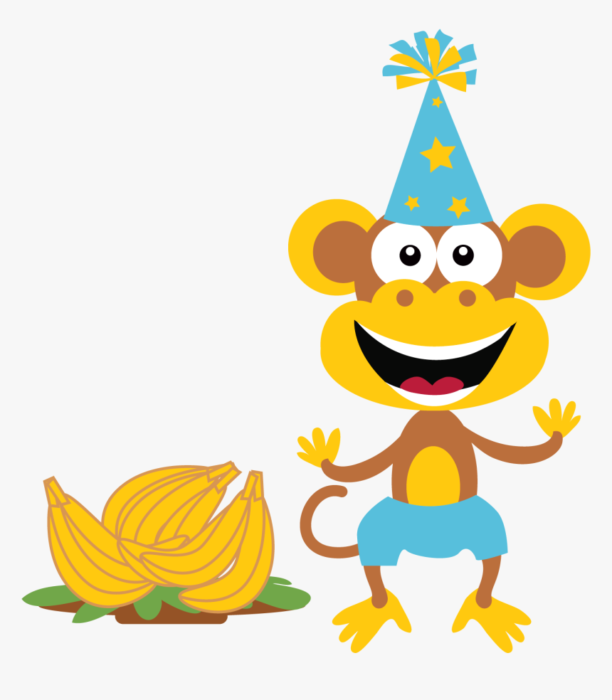 Monkey Boy Birthday Clipart Png - Birthday Monkey Clipart, Transparent Png, Free Download