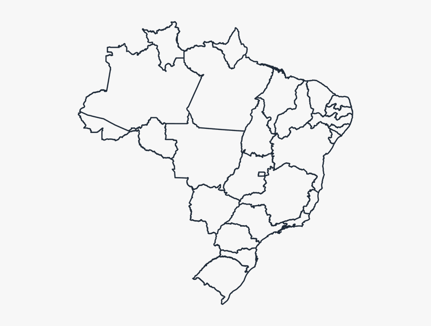 Imagem Do Mapa Do Brasil - Outline Brazil Political Map, HD Png Download, Free Download