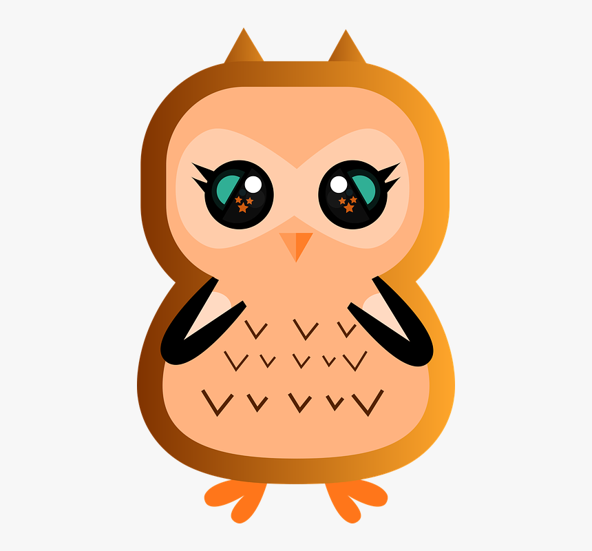 Owl, Cartoon, Character, Cute, Childish, Animals, Birds - นก ฮูก การ์ตูน Png, Transparent Png, Free Download