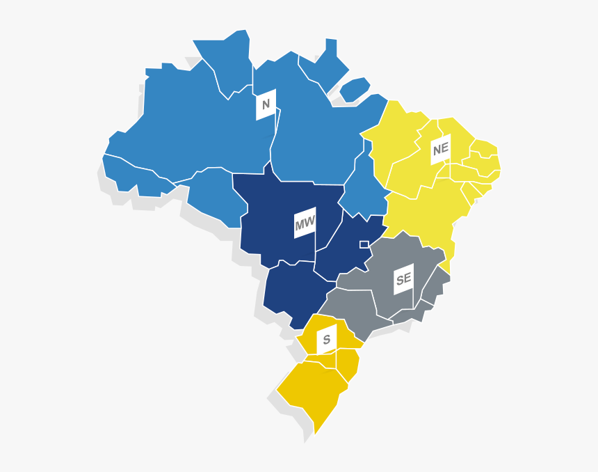 Mapa Da Presença Do Banco Do Brasil - Taxa De Prematuridade No Brasil, HD Png Download, Free Download