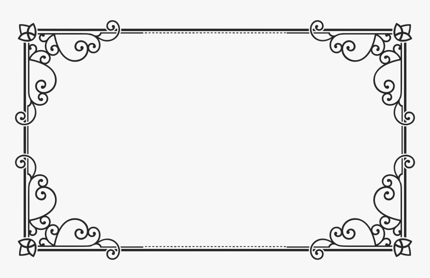 Ornamental Rectangular Frame Clip Arts - Rectangle Frame Png, Transparent Png, Free Download