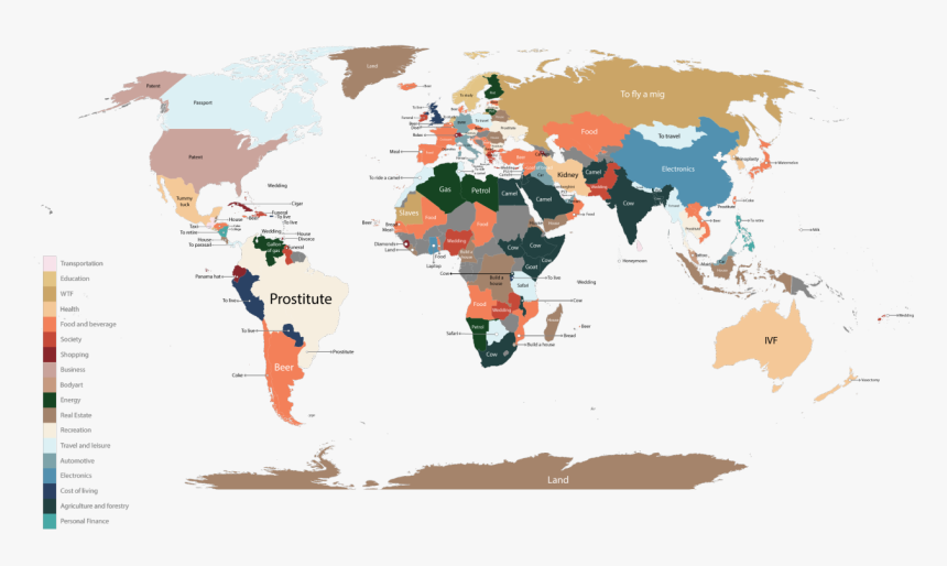 O Brasil No Mapa Mundi - Most Searched Terms By Country, HD Png Download, Free Download