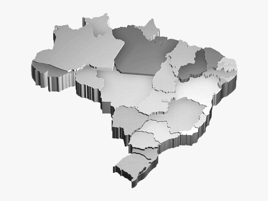 3d Brazil Map Png, Transparent Png, Free Download