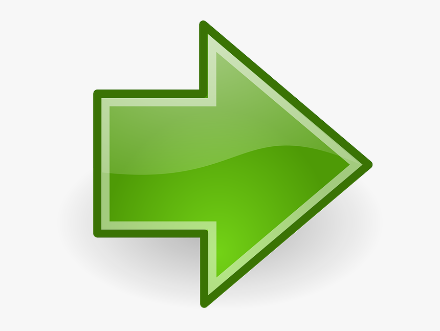 Right Pointing Arrow - Green Right Arrow Png, Transparent Png, Free Download