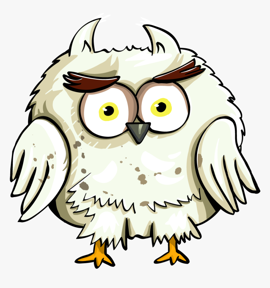 Cartoon Vector Animated Owl - Gambar Burung Hantu Mudah, HD Png Download, Free Download