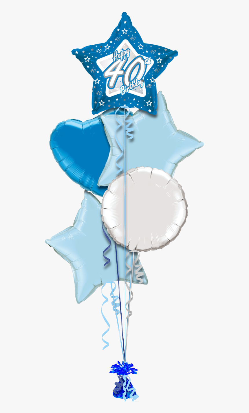 Birthday Shimmer Blue 40th Special Age Balloon - Baby Boy Balloon Border Png, Transparent Png, Free Download