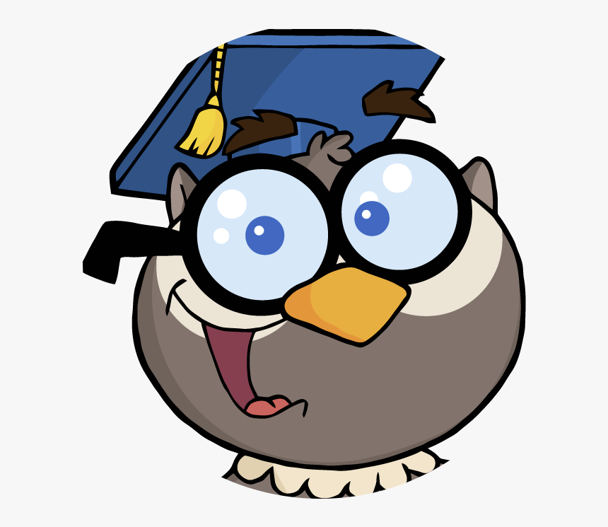 The Wisest Owl - Owl Teacher Cartoon Png, Transparent Png, Free Download