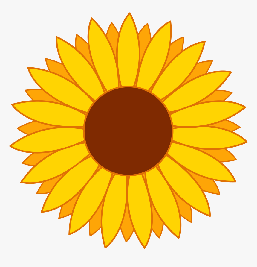 Yellow Flowers Cartoon - Sunflower Clipart, HD Png Download, Free Download