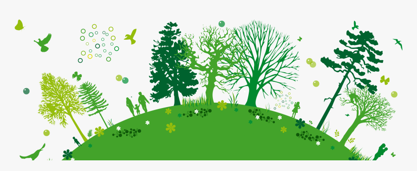 Green,people In Landscape,natural Stem,landscape,clip - Background Ppt Go Green, HD Png Download, Free Download