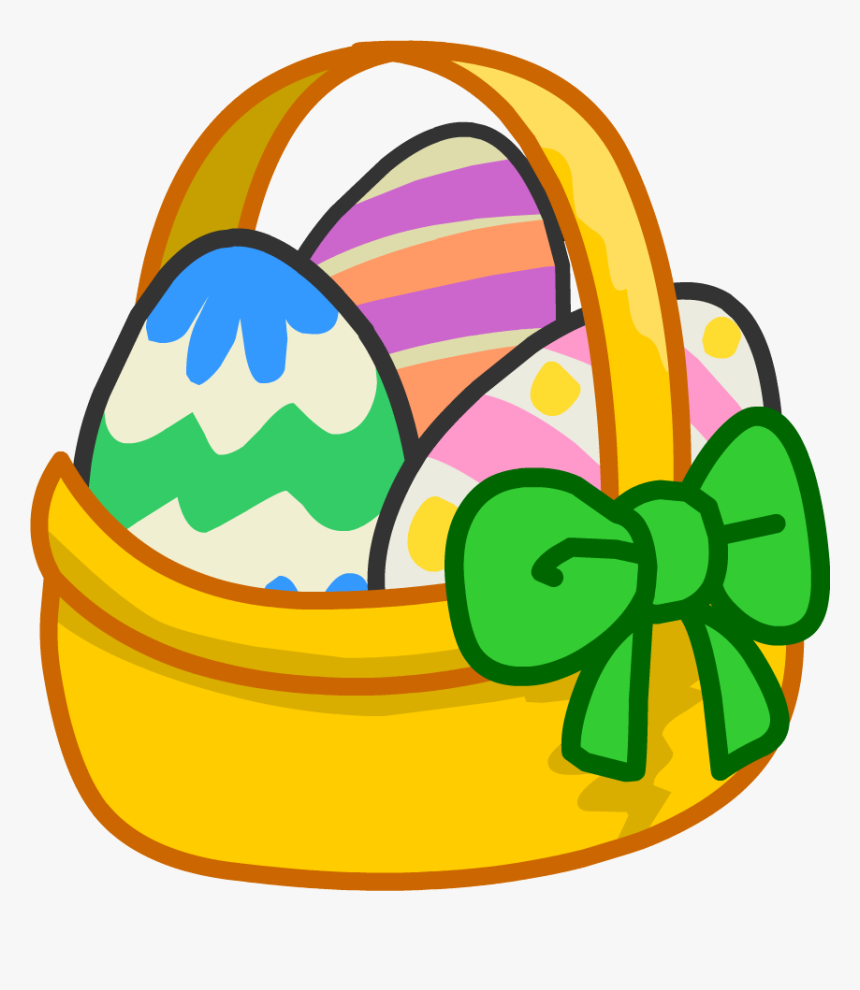 Easter Egg Basket Cartoon, HD Png Download, Free Download