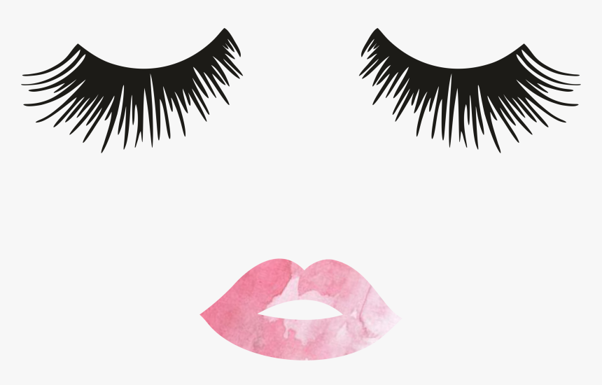 T-shirt Eyelash Extensions Lip Clip Art - Eyelashes And Lips Clipart, HD Png Download, Free Download