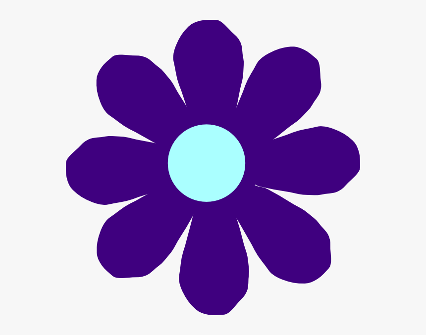 Transparent Violet Flower Png - Blue And Purple Flowers Cartoon, Png Download, Free Download