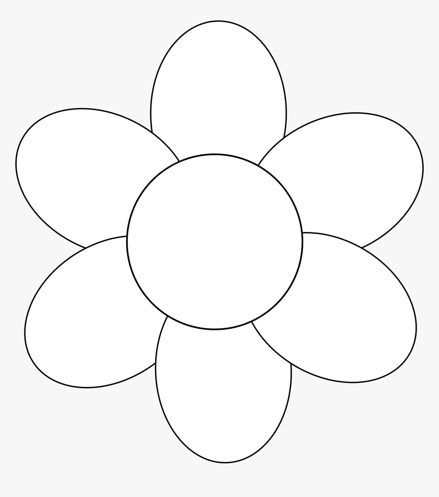 28 Collection Of 6 Petal Flower Clipart - Mothers Day Flower Template, HD Png Download, Free Download