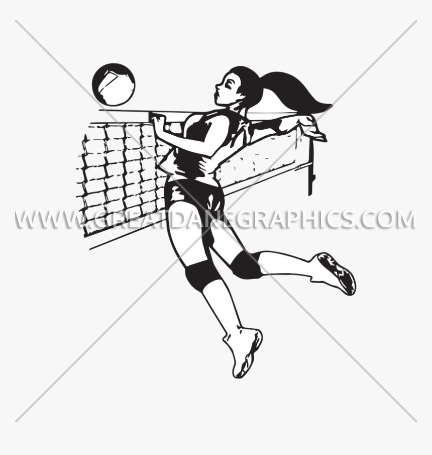 Badminton Player Png - Clip Art Spike Of Volleyball, Transparent Png, Free Download