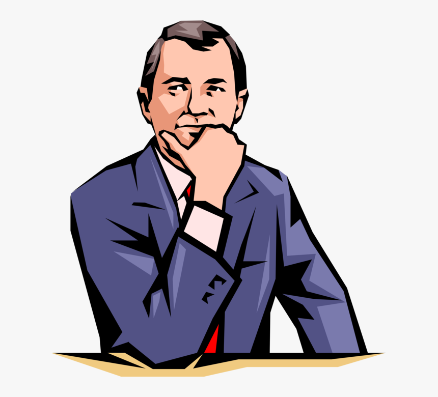 Vector Illustration Of Businessman Says "something - Businessman Vector Png, Transparent Png, Free Download