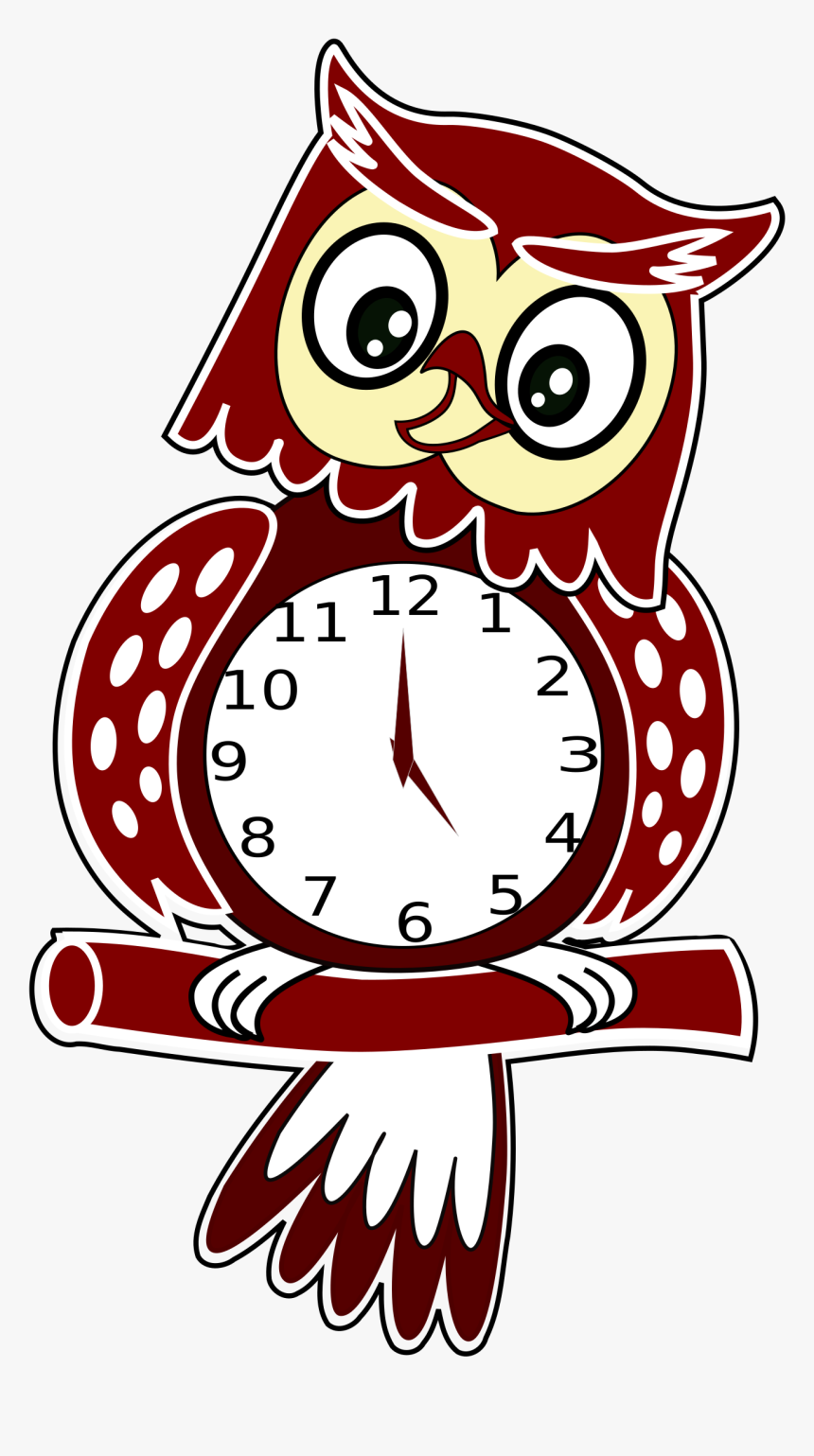 Animated Owl Clock Clip Arts - Cartoon Clock Animation Png, Transparent Png, Free Download