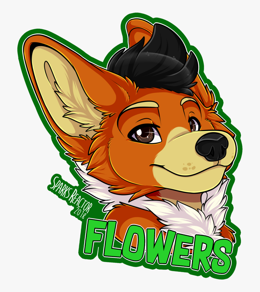 Flowers By Sparksfur Dog Drawings, Furry Drawing, Anime - Furry Drawings, HD Png Download, Free Download